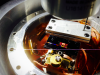 Silicon chip on cold finger cryostat