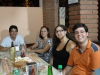 Anderson e Paulo e suas respectivas patroas Danielle e Sílvia, no Bar da Coxinha.